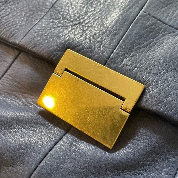 J Crew Margate Blue Leather Crossbody Bag - Picture 10 of 12